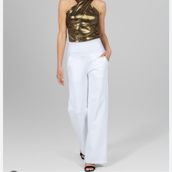 Kiragrace high waist wide leg pant white M - Picture 1 of 6